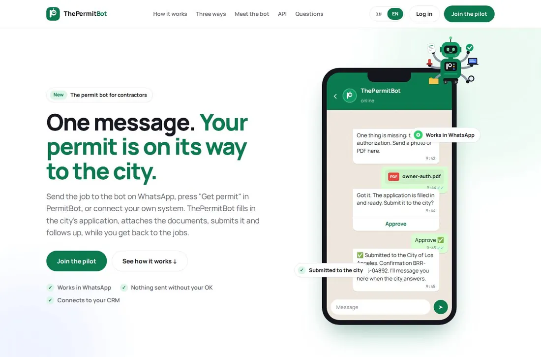 ThePermitBot website